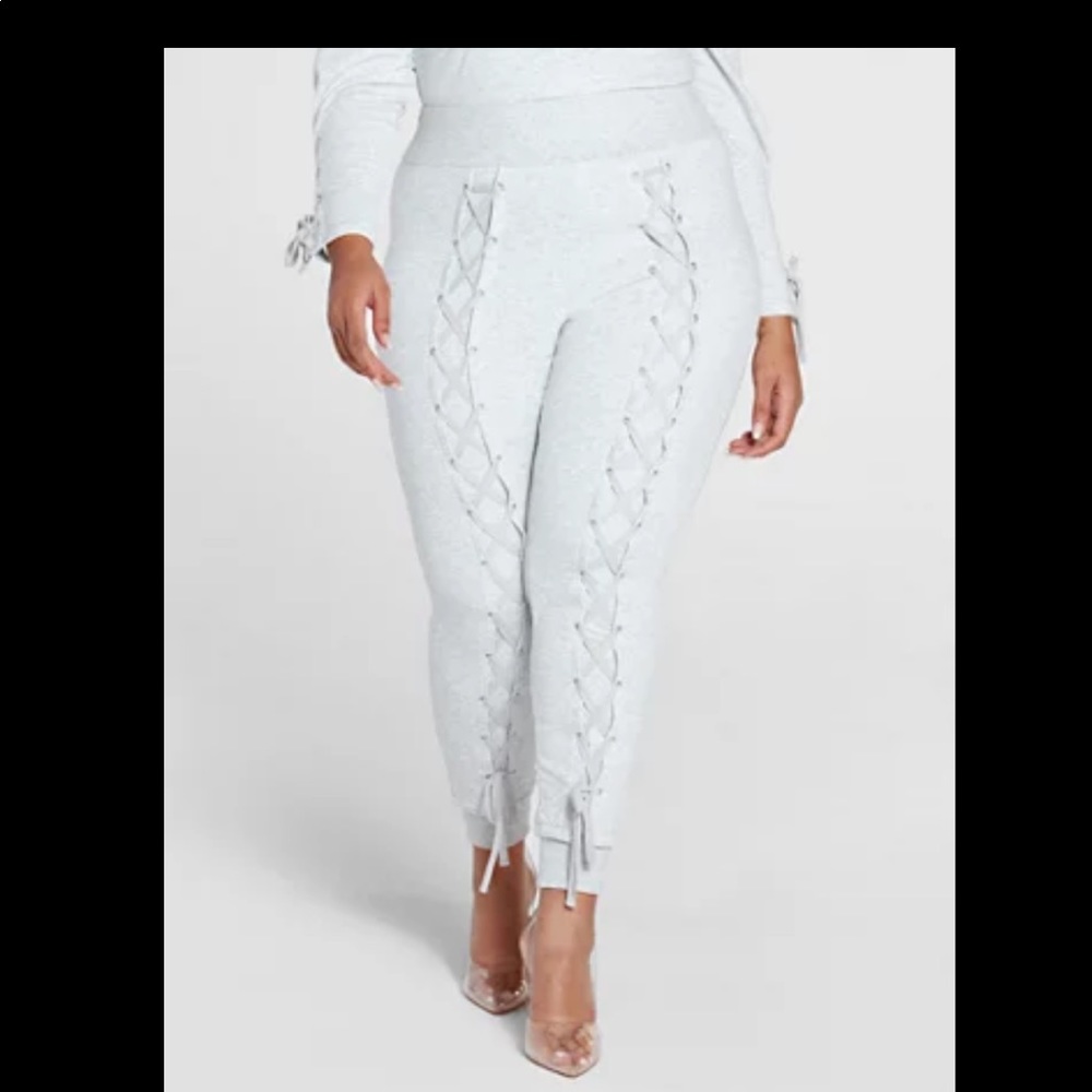 Lace-Up Detail Jogger Pants